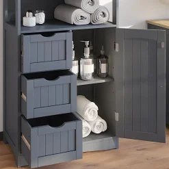 Vicco Armoire Midischrank Gris 56x86.5cm* Armoire De Salle De Bains