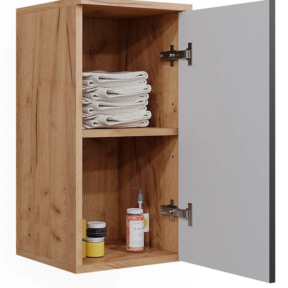 Vicco Armoire murale Anthracite à pois 30x59cm 2 compartiments, salle de bain* Armoire De Salle De Bains