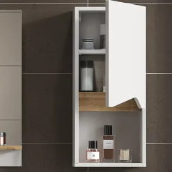 Vicco Armoire murale Blanc 30x67cm avec porte et compartiment ouvert* Armoire De Salle De Bains