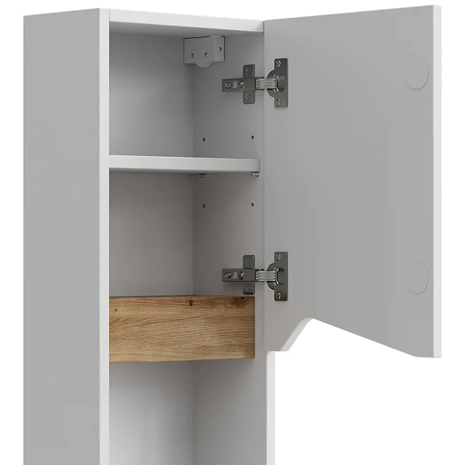 Vicco Armoire murale Blanc 30x67cm avec porte et compartiment ouvert* Armoire De Salle De Bains