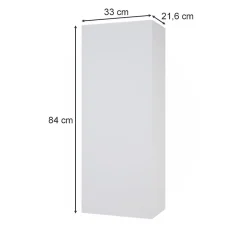 Vicco Armoire murale Blanc 33x84cm avec 2 étagères