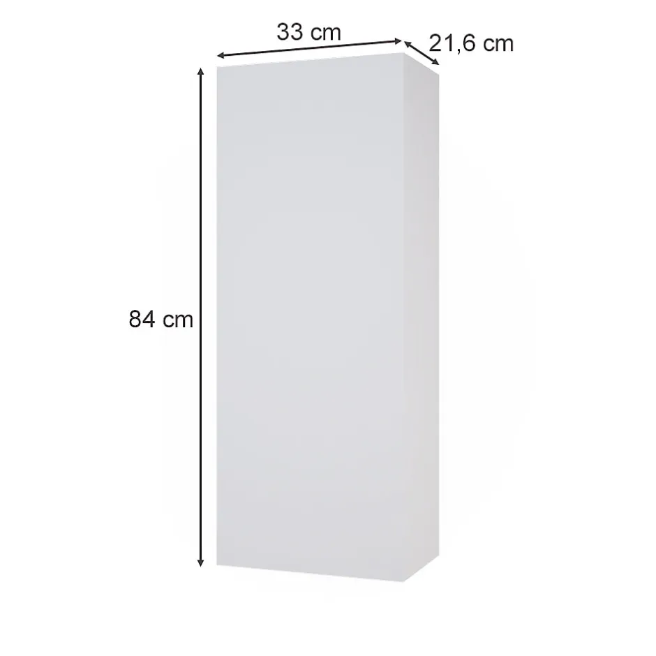 Vicco Armoire murale Blanc 33x84cm avec 2 étagères
