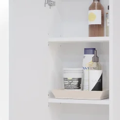 Vicco Armoire murale Blanc 33x84cm avec 2 étagères