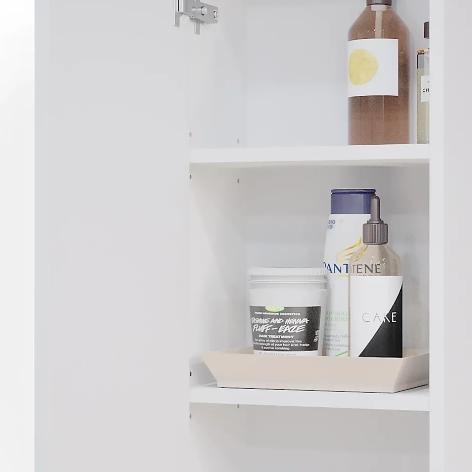Vicco Armoire murale Blanc 33x84cm avec 2 étagères