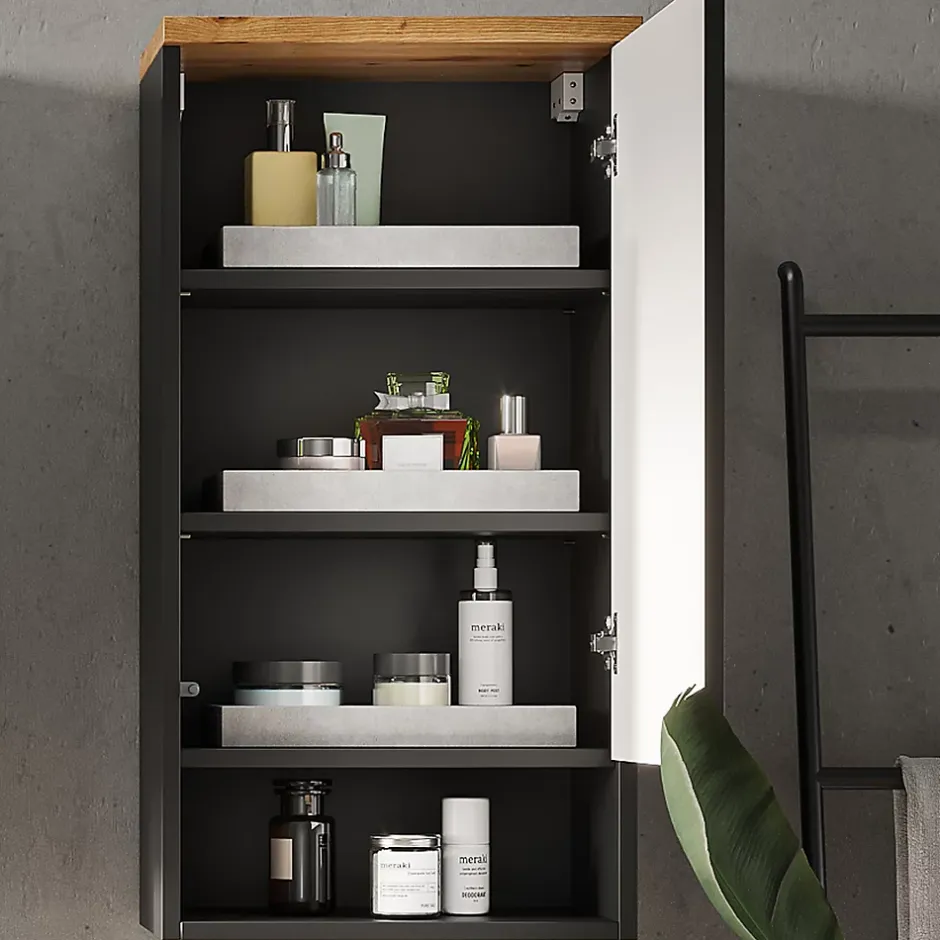 Vicco Armoire murale de salle de bain Anthracite 40x77.5cm