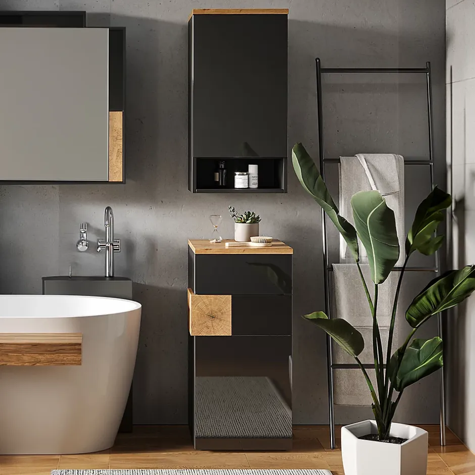 Vicco Armoire murale de salle de bain Anthracite 40x77.5cm