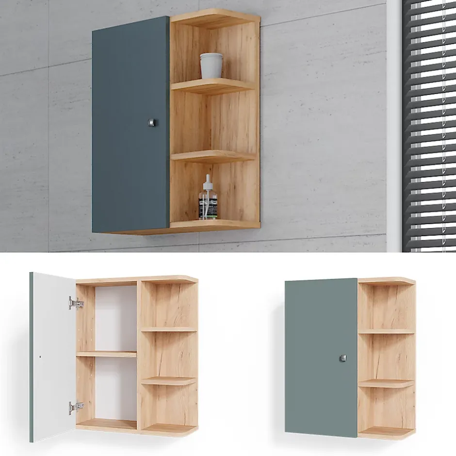 Vicco Armoire murale de salle de bain Vert 47.2x59.2cm