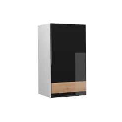 Vicco Armoire murale de salle de bain Chêne noir brillant/blanc 40x72cm