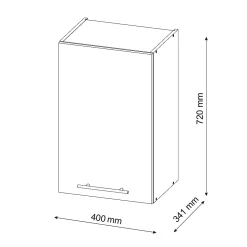 Vicco Armoire murale de salle de bain Chêne noir brillant/blanc 40x72cm