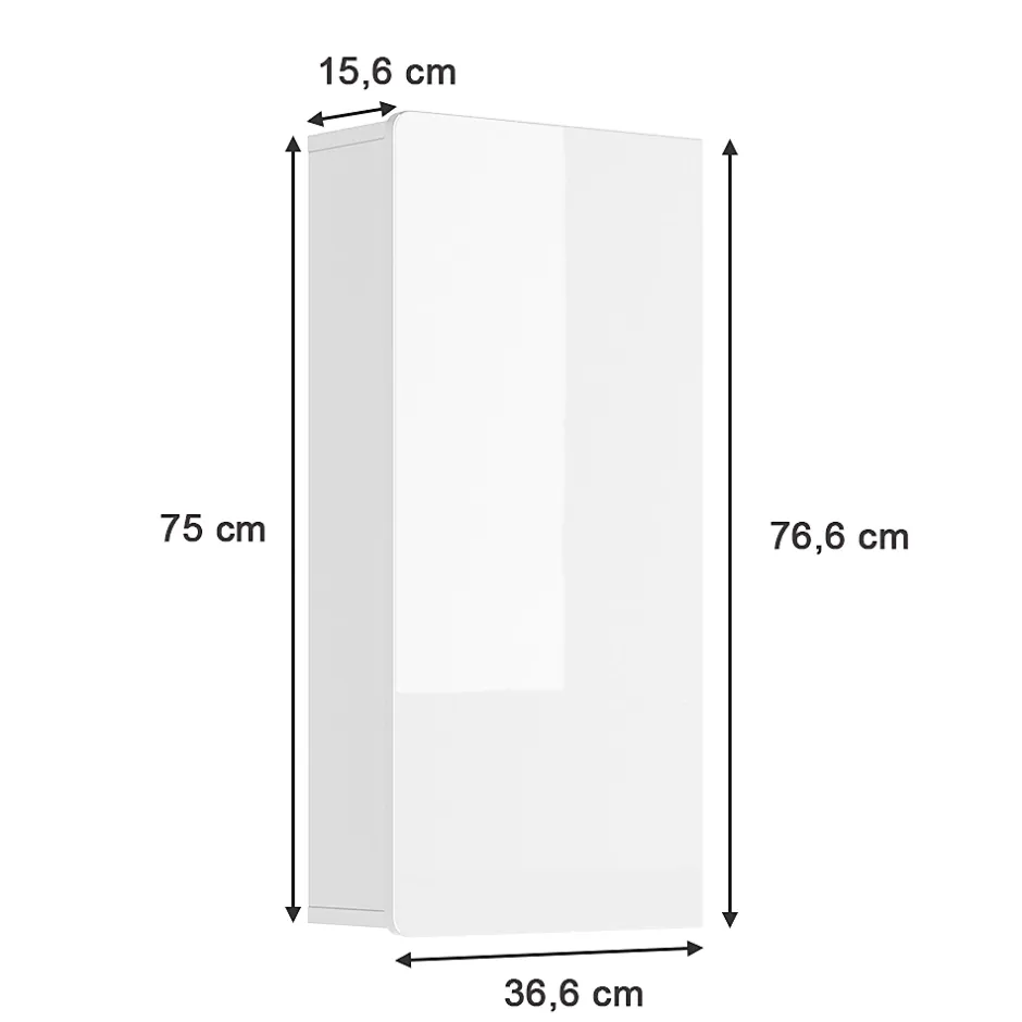 Vicco Armoire murale de salle de bain Blanc 36.6x76.6cm