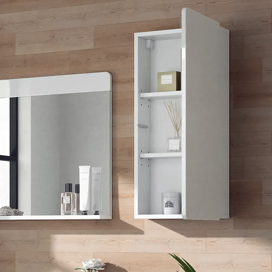 Vicco Armoire murale de salle de bain Blanc 36.6x76.6cm