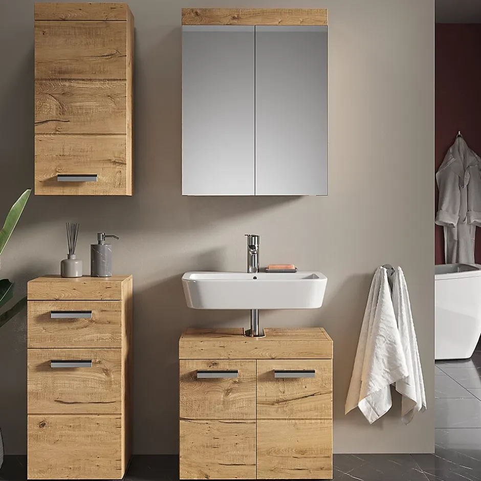 Vicco Armoire murale de salle de bain Chêne Wotan 37x77cm