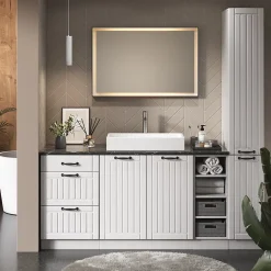 Vicco Armoire murale de salle de bain Anthracite-or 60x40cm Plat* Armoire De Salle De Bains