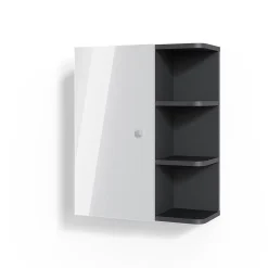 Vicco Armoire murale de salle de bain Blanc Haute brillance 47.2x59.2cm