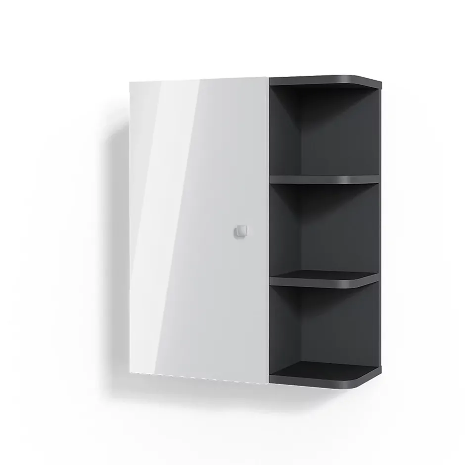 Vicco Armoire murale de salle de bain Blanc Haute brillance 47.2x59.2cm
