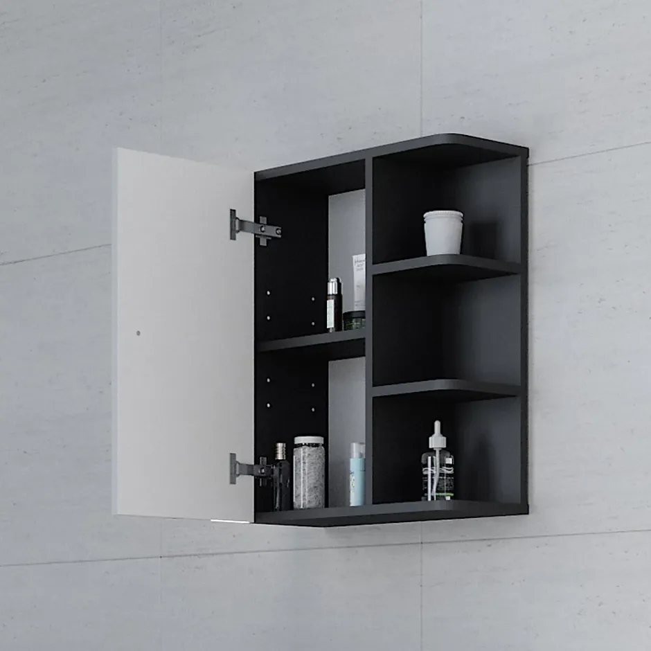 Vicco Armoire murale de salle de bain Blanc Haute brillance 47.2x59.2cm