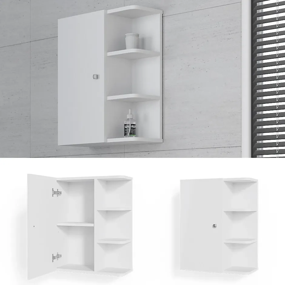 Vicco Armoire murale de salle de bain Blanc 47.2x59.2cm