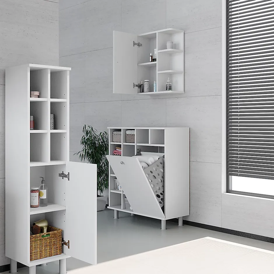Vicco Armoire murale de salle de bain Blanc 47.2x59.2cm