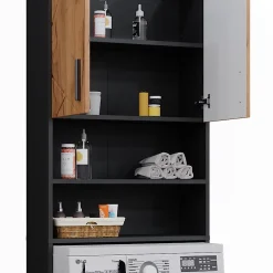Vicco Armoire pour machine à laver Chêne doré/anthracite 64x190.5cm