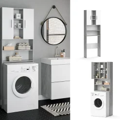 Vicco Armoire pour machine à laver Béton 64x190cm* Meuble Wc