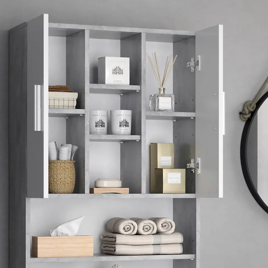 Vicco Armoire pour machine à laver Béton 64x190cm* Meuble Wc
