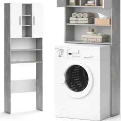 Vicco Armoire pour machine à laver Béton 64x190cm* Meuble Wc