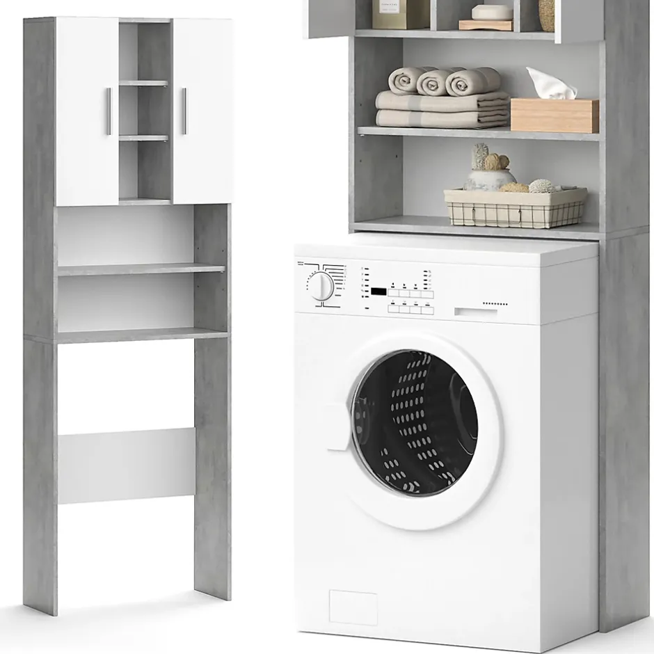 Vicco Armoire pour machine à laver Béton 64x190cm* Meuble Wc