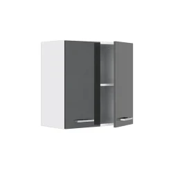 Vicco Armoire suspendue universelle Anthracite Haute brillance 60x60cm avec portes* Armoire De Salle De Bains