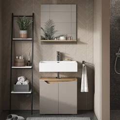 Vicco Combinaison de meubles de salle de bain Grège 2 pièces* Ensemble Meuble De Salle De Bains