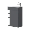 Vicco Ensemble de meubles de salle de bain Anthracite 2 parties, avec lavabo