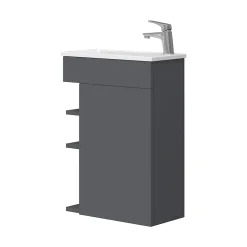 Vicco Ensemble de meubles de salle de bain Anthracite 2 parties, avec lavabo