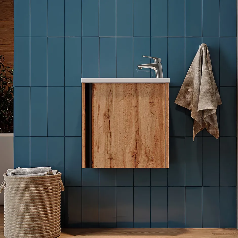 Vicco Ensemble de meubles de salle de bain Chêne de force doré 2 parties
