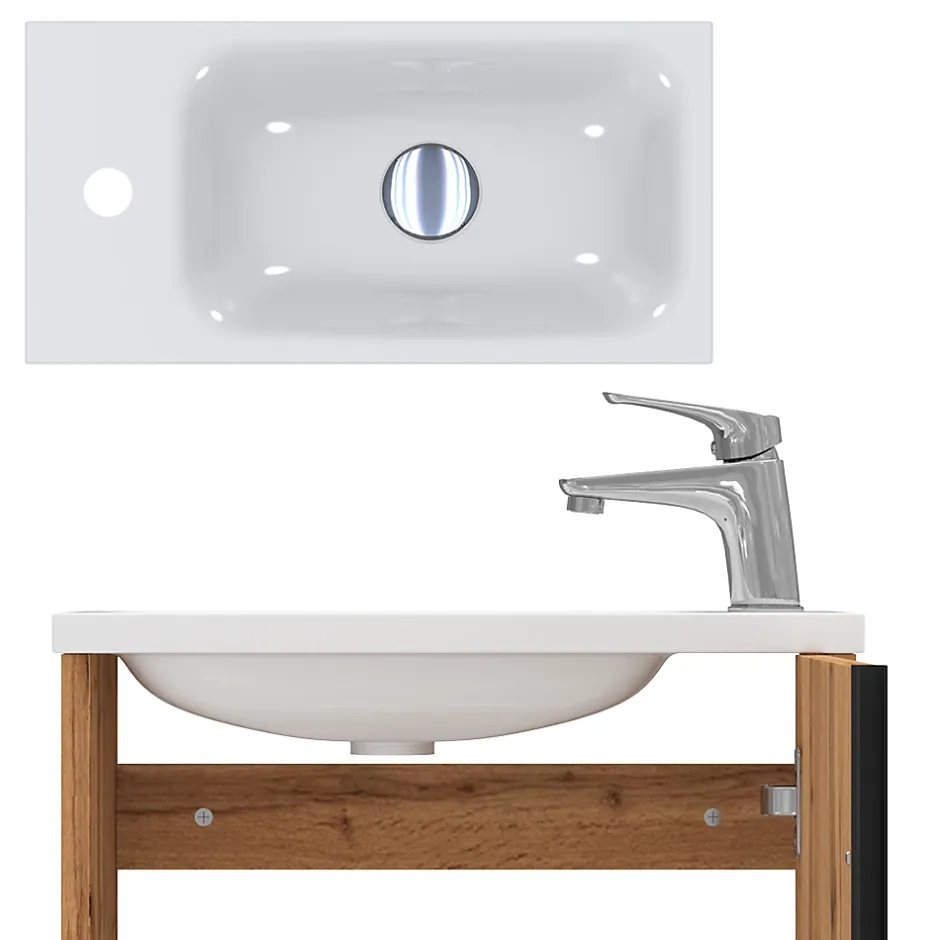 Vicco Ensemble de meubles de salle de bain Chêne de force doré 2 parties