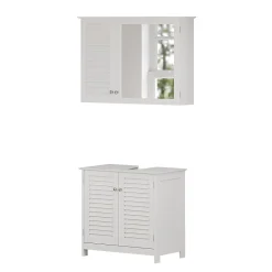 Vicco Ensemble de meubles de salle de bain Blanc 2 parties* Ensemble Meuble De Salle De Bains