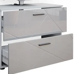 Vicco Ensemble de meubles de salle de bain Blanc Haute brillance 2 parties* Ensemble Meuble De Salle De Bains