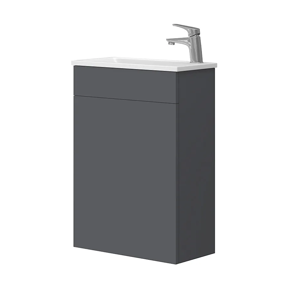 Vicco Ensemble de meubles de salle de bain Anthracite 2 parties, avec lavabo