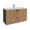 Vicco Ensemble de meubles de salle de bains Anthracite/Artisan 2 pièces