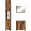 Vicco Ensemble de meubles de salle de bain Chêne rustique 3 pièces, avec armoire haute* Ensemble Meuble De Salle De Bains