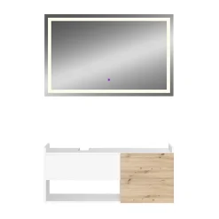 Vicco Ensemble de meubles de salle de bain Blanc 2 parties