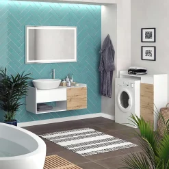 Vicco Ensemble de meubles de salle de bain Blanc 2 parties