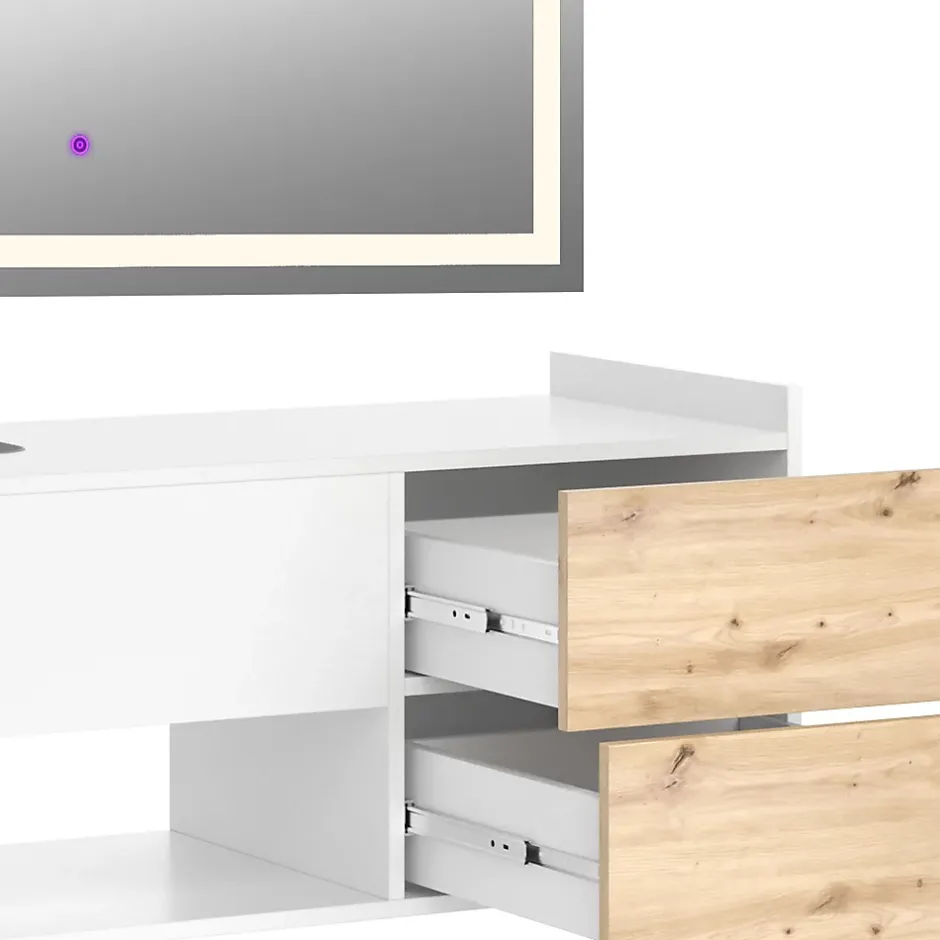 Vicco Ensemble de meubles de salle de bain Blanc 2 parties