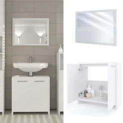 Vicco Ensemble de meubles de salle de bain Blanc 2 parties* Ensemble Meuble De Salle De Bains