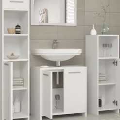 Vicco Ensemble de meubles de salle de bain Blanc 2 parties* Ensemble Meuble De Salle De Bains