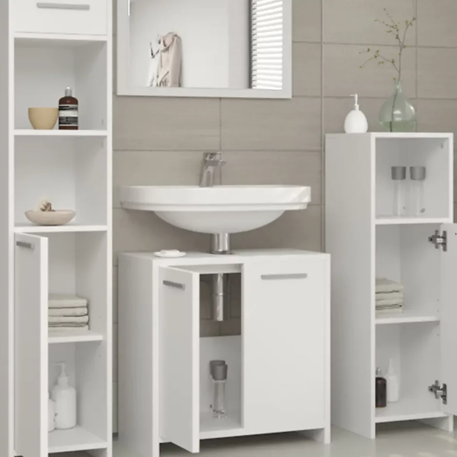 Vicco Ensemble de meubles de salle de bain Blanc 2 parties* Ensemble Meuble De Salle De Bains