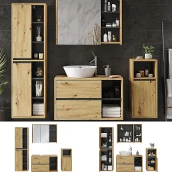 Vicco Ensemble de meubles de salle de bain Marron 4 parties* Ensemble Meuble De Salle De Bains