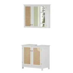 Vicco Ensemble de meubles de salle de bain Blanc 2 pièces* Ensemble Meuble De Salle De Bains