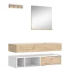 Vicco Ensemble de meubles de salle de bain Blanc 4 parties