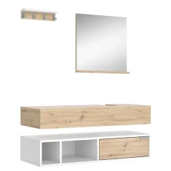 Vicco Ensemble de meubles de salle de bain Blanc 4 parties