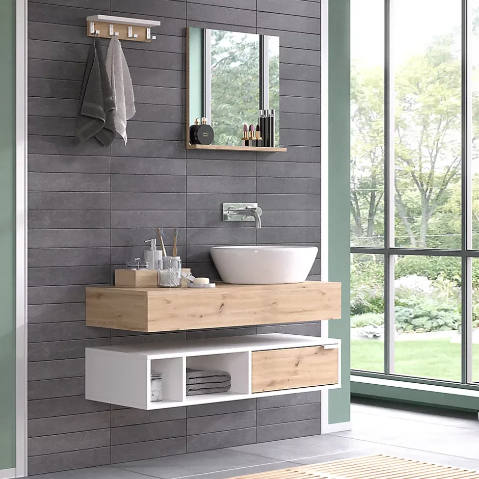 Vicco Ensemble de meubles de salle de bain Blanc 4 parties