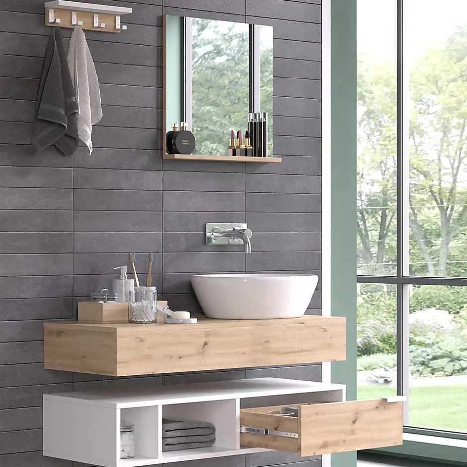 Vicco Ensemble de meubles de salle de bain Blanc 4 parties